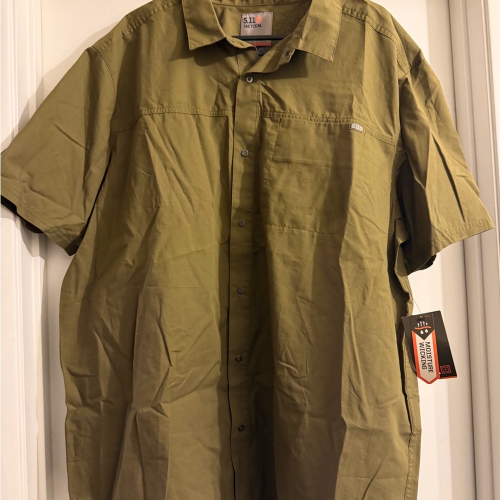 5.11 Tactical Field Green Button-Up Shirt